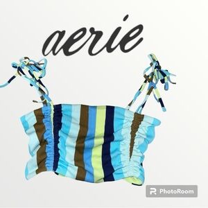 NWT Aerie Sz M multicolor bikini top - beautiful!